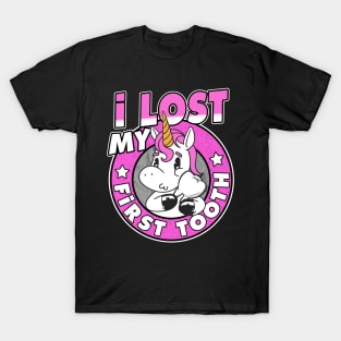 I Lost My First Tooth Tooth Fairy Cute Unicorn T-Shirt